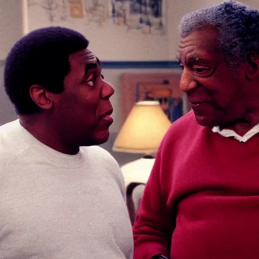 Image similar to fat albert talking to bill cosby