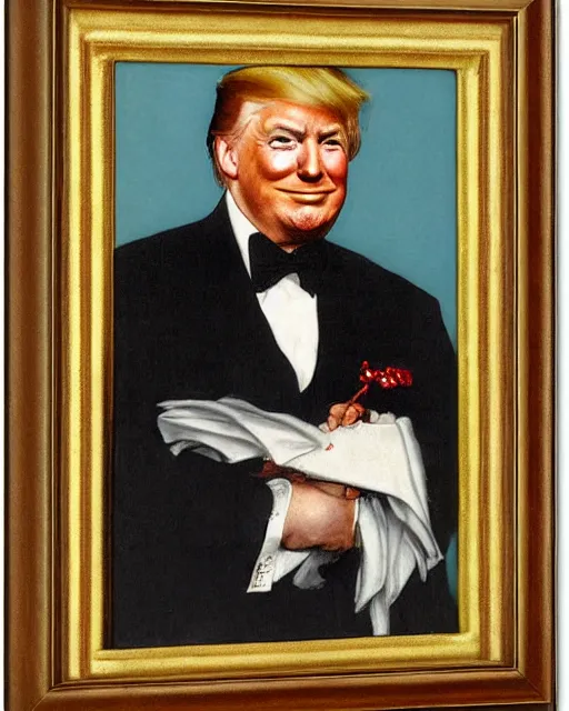 Image similar to donald trump by frank cadogan cowper