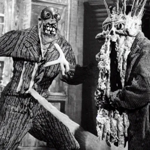 Image similar to film still of spongebob squarepants as frankenstein's monster in frankenstein ( 1 9 3 1 ), coming to life, nickelodeon spongebob cartoon