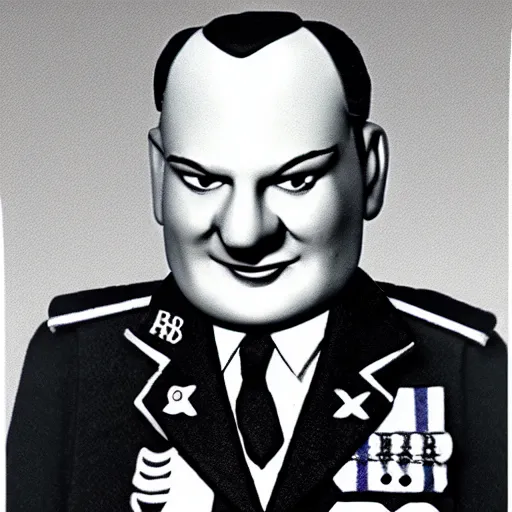 Image similar to herman goering as a puppet in postman pat, bbc