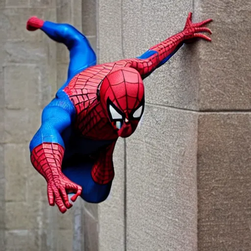 Image similar to Spiderman change into stone