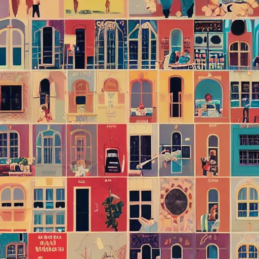 Image similar to a beautiful painting representative of the art style of wes anderson and spike jonze