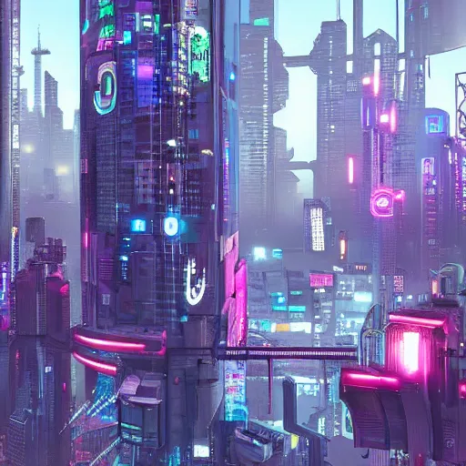 Image similar to cyberpunk city