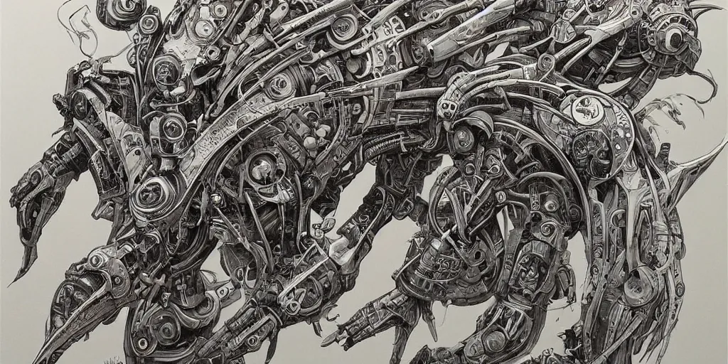 Image similar to a beautiful painting of robot by aaron horkey, trending on artstation