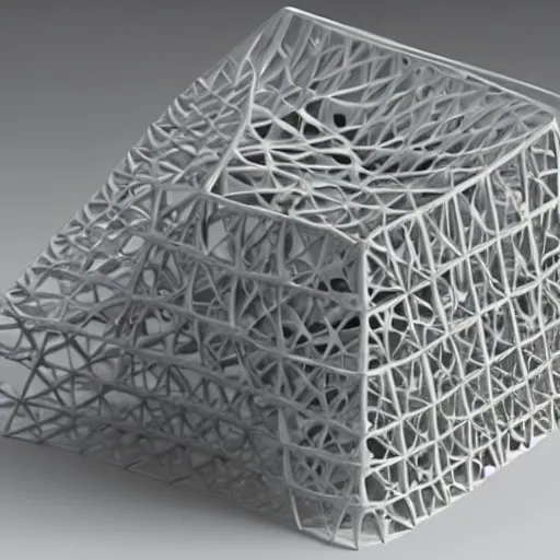 Image similar to 3d printed building, parametric design