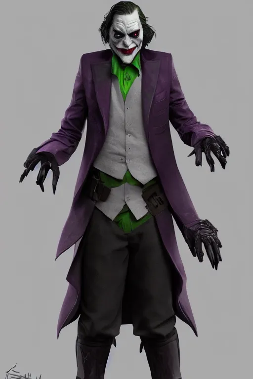 Prompt: Joker wearing sith's armor, full character, artstation, highly detailed, highly realistic