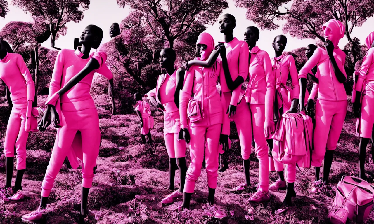 Prompt: fashion advertising campaign by richard mosse