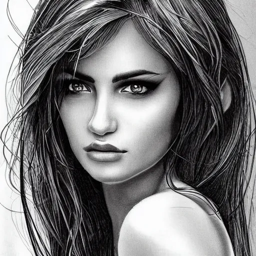 Prompt: a perfectly drawn artwork of a beautiful woman, illustration