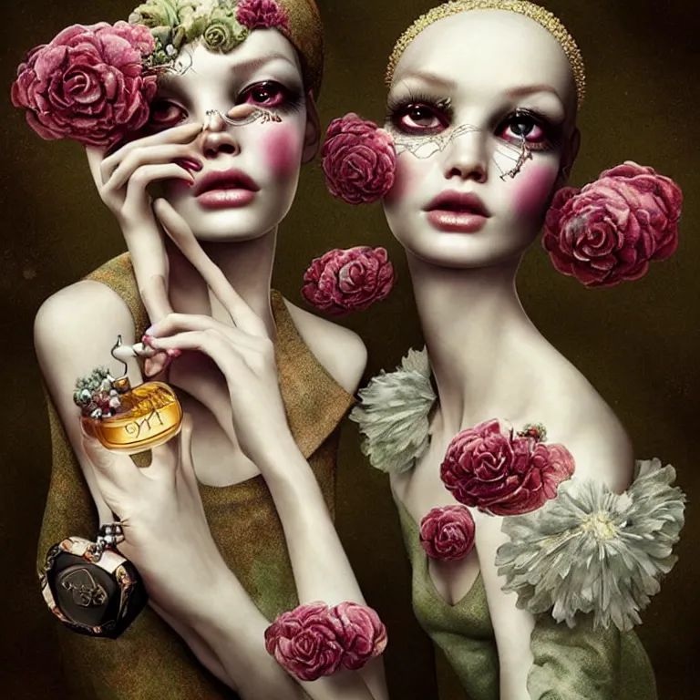 Image similar to fragrance advertising campaign by ray caesar, highly detailed, intricate, very beautiful