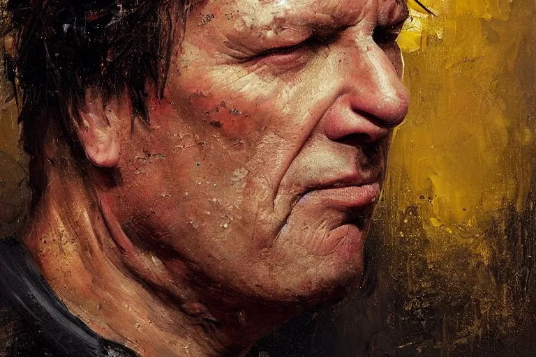 Prompt: portrait of herman brood, face to camera, on stage,, contest winner award winning 4 k intricate detailed golden ratio!! by greg rutkowski and gaston bussiere dark gloomy atmosphere artstation hd artstation landscape