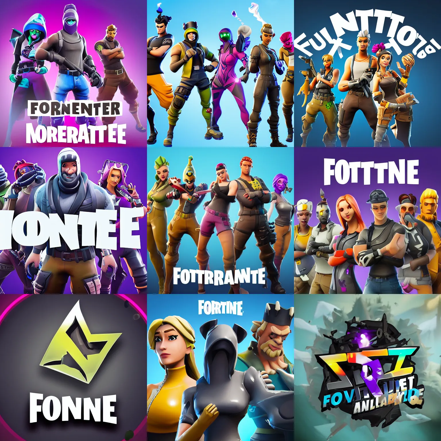 Image similar to Fortnite text logo English