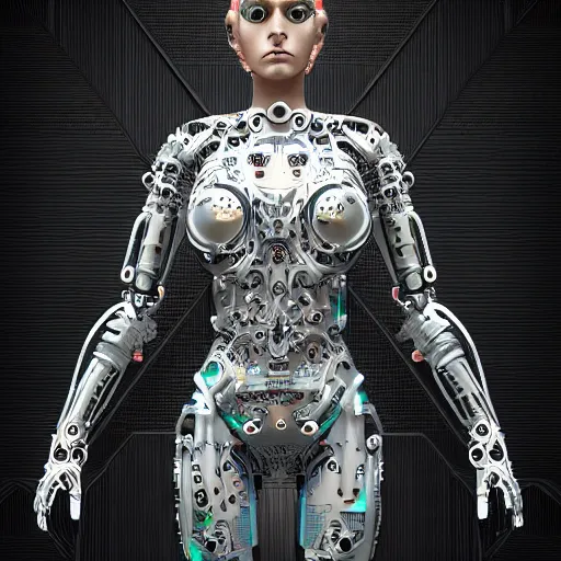 Prompt: cyborg girl with internal mechanism and details, Super-Resolution, HSL, 2-bit, VR, Uniform, Nano, Senary, RTX, insanely detailed and intricate, hypermaximalist, elegant, ornate, hyper realistic, super detailed, full body shot,-n 9