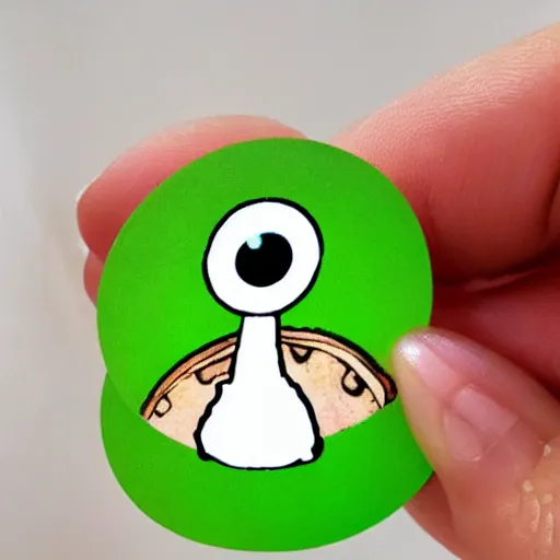 Image similar to cute mushroom with eyes sticker