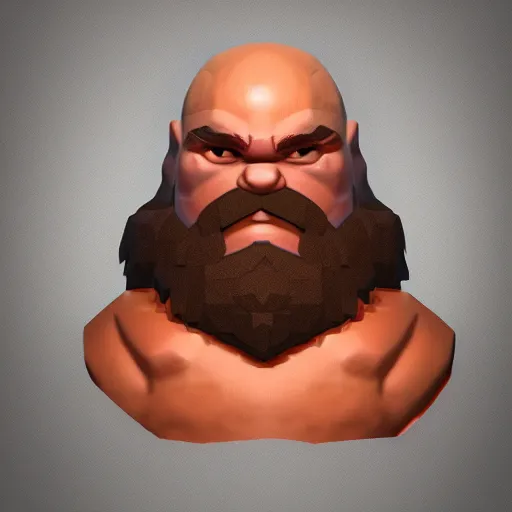 Prompt: portrait of a small but blocky dwarf with an large orange beard, muscular build, tough, highly detailed, ultra realistic, trending on artstation, photo, medieval, fantasy