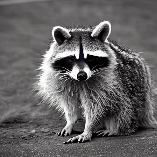 Image similar to portrait of a suspicious looking raccoon in a trench coat, award - winning photograph