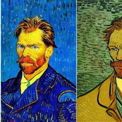 Image similar to edwin rutte in the style of vincent van gogh