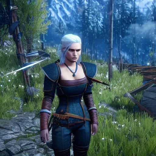 Image similar to Demi Lovato in The Witcher 3