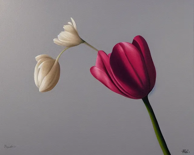 Image similar to the tulip, an ultrafine detailed painting by rafal olbinski, behance contest winner, pop surrealism, detailed painting, very detailed, minimalist, skeuomorphic, airbrush art