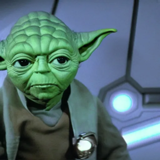 Prompt: yoda in star trek uniform, photo, 8k