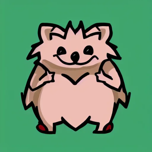 Image similar to cute hedgehog heart love laughing cute adorable emote twitch waving lineart