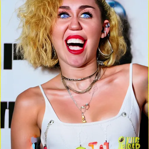 Image similar to Miley Cryus laughing out loud