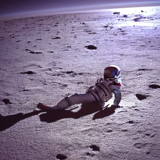 Image similar to an astronaut lounging in the beach, dramatic lighting, cinematic, extremly high detail, photorealistic, cinematic lighting, nasa footage