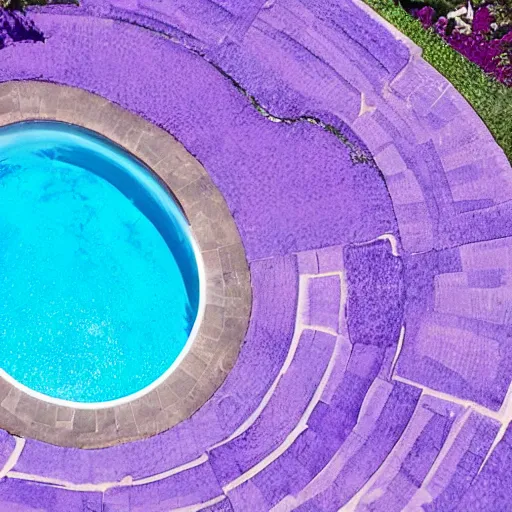 Image similar to a swimming pool of purple water