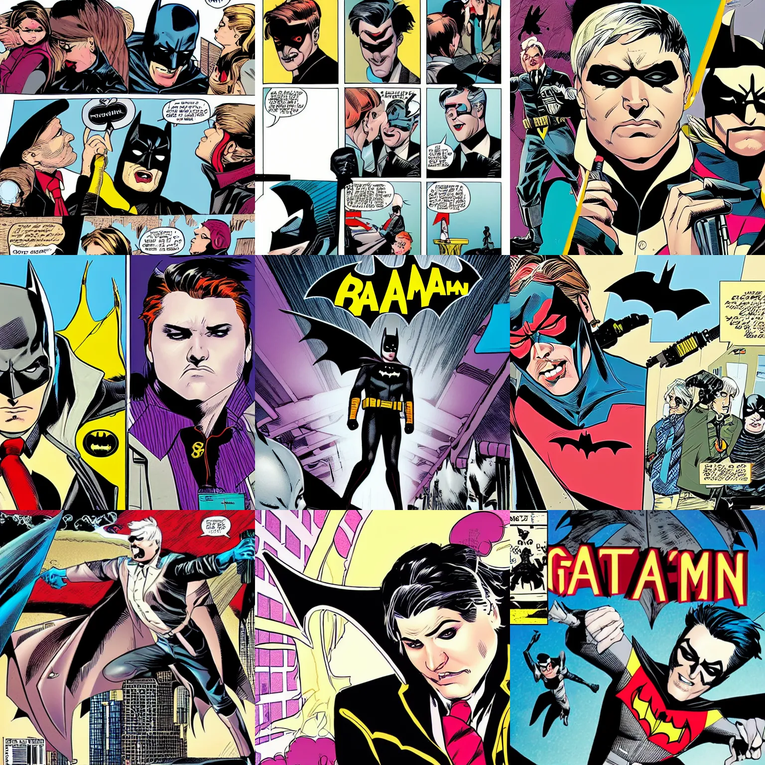 Prompt: gerard way's cancelled batman comic series