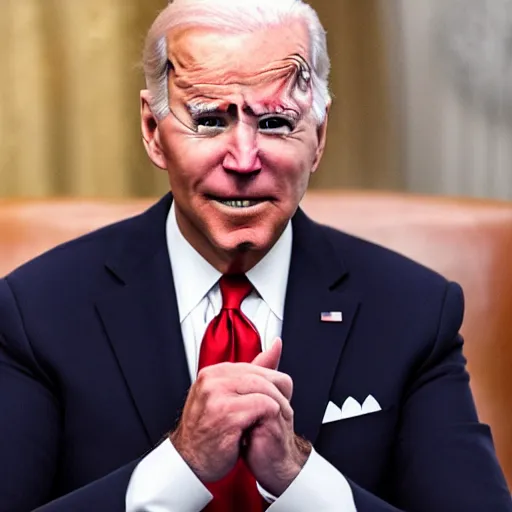 Image similar to Evil Joe Biden Electricity Beam Eyes