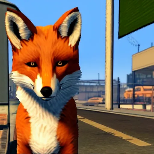 Image similar to a fox in gta 2