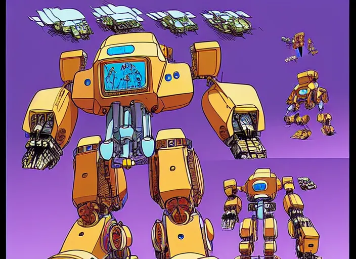 Prompt: a giant hamster shaped mecha, moebius,