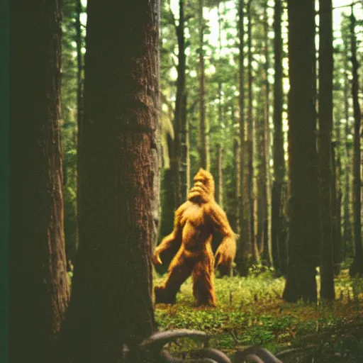 Image similar to bigfoot accidentally photographed, accidental photo portra 8 0 0 in the 9 0 s