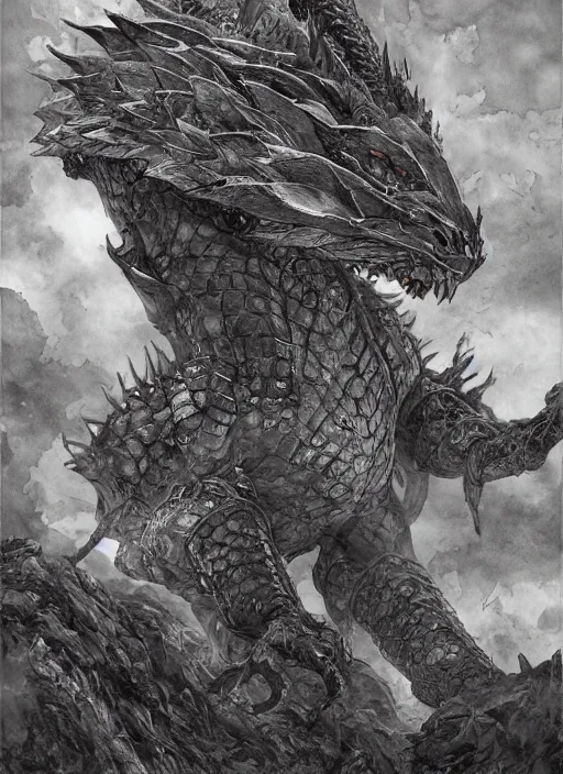 Image similar to portrait, Mice dressed in armor charge toward and giant dragon cat, watercolor, dramatic lighting, cinematic, establishing shot, extremely high detail, foto realistic, cinematic lighting, pen and ink, intricate line drawings, by Yoshitaka Amano, Ruan Jia, Kentaro Miura, Artgerm, post processed, concept art, artstation, matte painting, style by eddie mendoza, raphael lacoste, alex ross