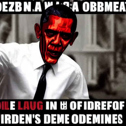 Prompt: zombie obama