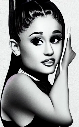 Prompt: painting of Ariana Grande, in the style of Chamberlain, Johns