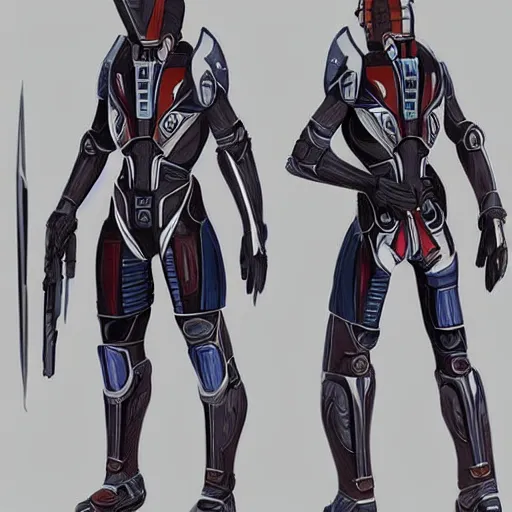 Prompt: Jack from Mass Effect, highly detailed, concept art