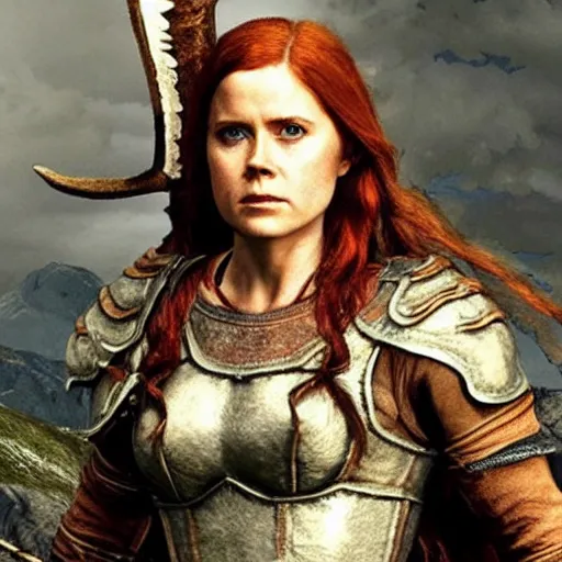 Prompt: amy adams as a character from skyrim