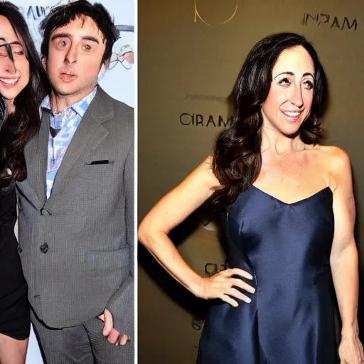 Prompt: Catherine Reitman screams at grizzly bear