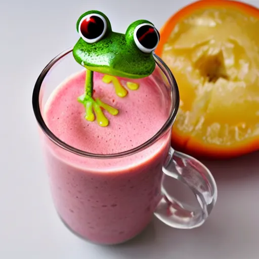 Prompt: frog smoothie