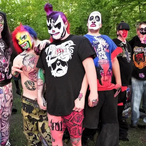 Image similar to juggalos getting wild