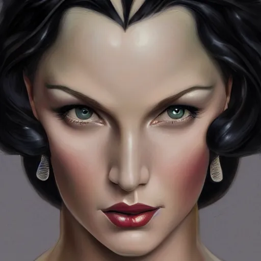 Image similar to an art nouveau, ( streamline moderne ), multi - ethnic and multi - racial portrait in the style of charlie bowater, and donato giancola, and charles dulac. natural look. very large, clear, expressive and intelligent eyes. symmetrical, centered, ultrasharp focus, dramatic lighting, photorealistic digital painting, intricate ultra detailed background.