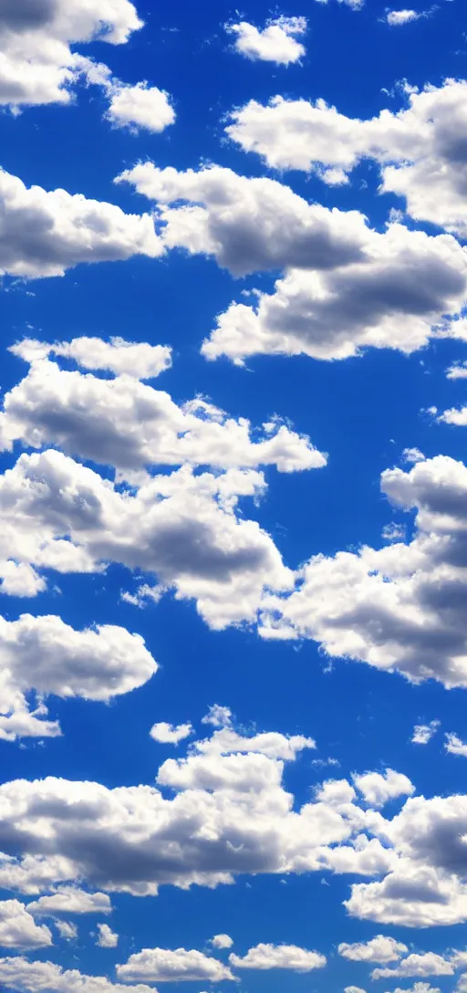 Prompt: a beautiful blue sky with sparse puffy clouds, wallpaper