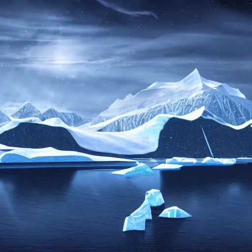 Image similar to idyllic masterpiece solemn journey of the solitude Antarctica, cinematic, establishing shot, extremely high detail, photorealistic, cinematic lighting, intricate line drawings, 8k resolution