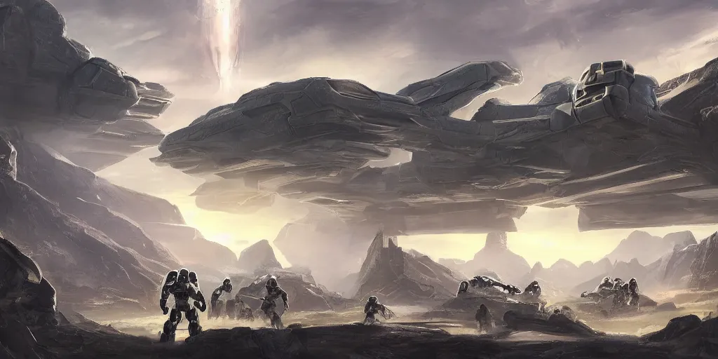 Image similar to halo environmet by aaron horkry