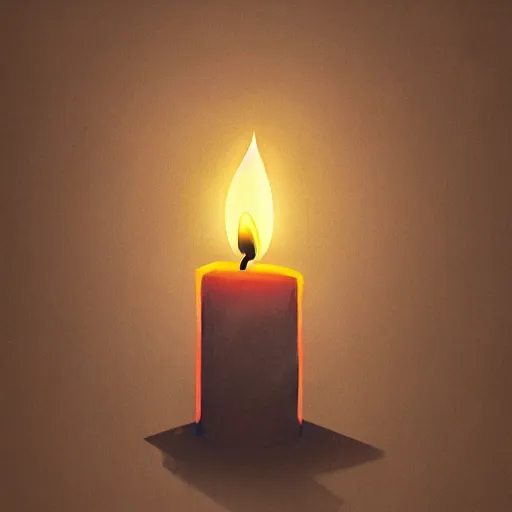 Image similar to candle in the dark, concept art, dramatic light, artstation trending, in brosa style