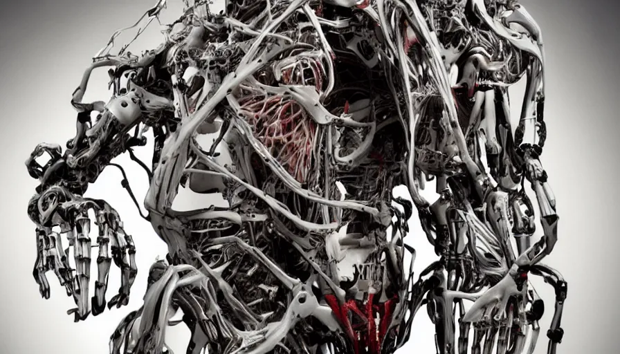 Image similar to big budget horror movie a body worlds cyborg cyborg cyborg cyborg