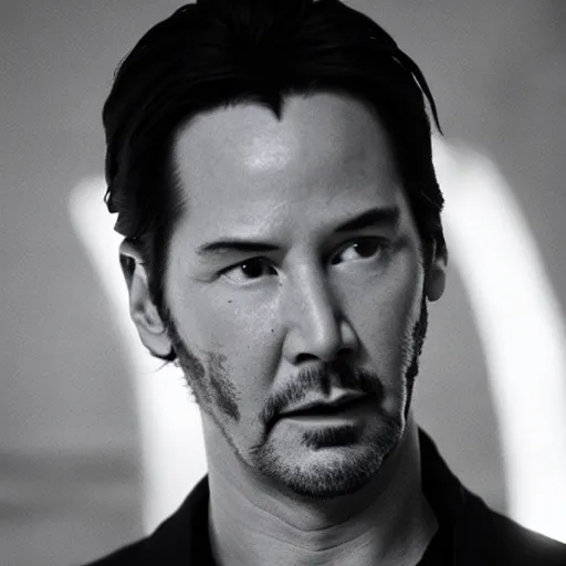 Prompt: a frame of Keanu Reeves in Star wars