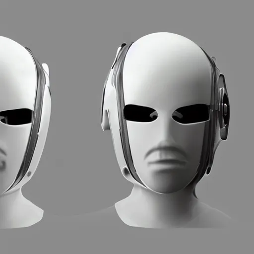 Prompt: military cyber nano mechanical mask futuristic headgear helmet protection multiple concept art detailed