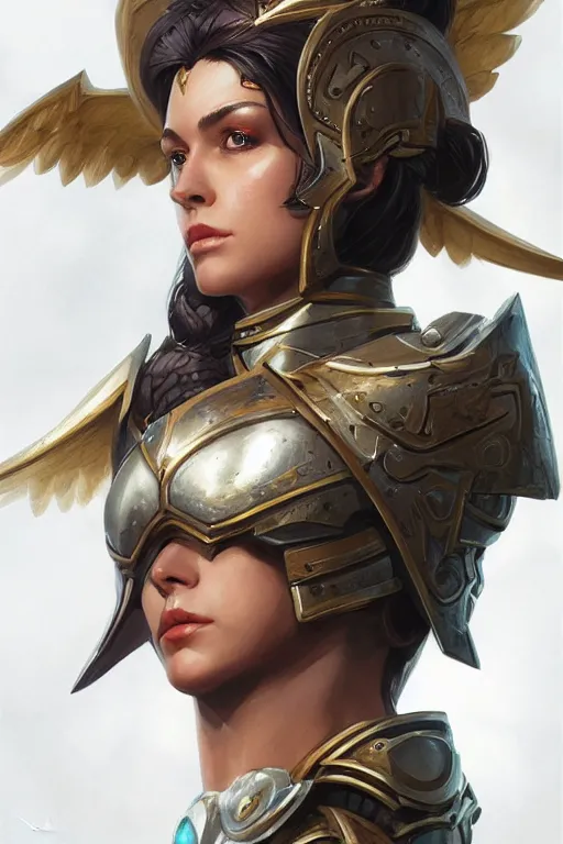 Image similar to amazon valkyrie athena, d & d, fantasy, portrait, highly detailed, headshot, digital painting, trending on artstation, concept art, sharp focus, illustration, art by artgerm and greg rutkowski and magali villeneuve