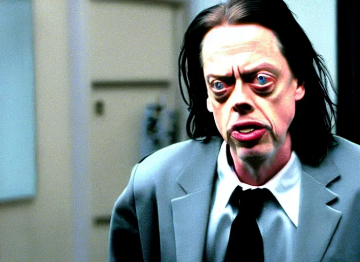 Image similar to steve buscemi in a still from the movie The Room (2003)